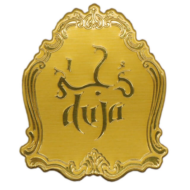 Etiqueta personalizada anodizada do perfume de alumínio anodizado do ouro